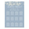 Dusty Blue String Lights Wedding Seating Chart