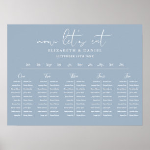 Dusty Blue Table Plan Wedding Seating Chart