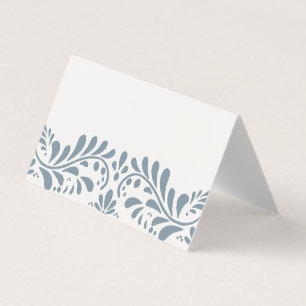 Dusty Blue Talavera Fiesta Place Card Table Decor