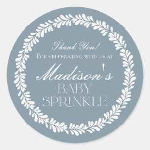 Dusty Blue Talavera Spanish Fiesta Baby Sprinkle Classic Round Sticker