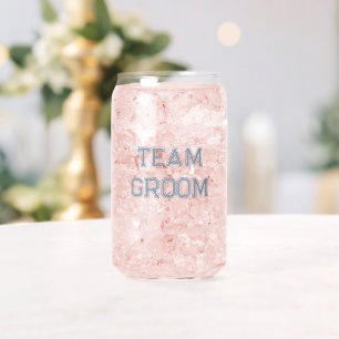 Dusty Blue Team Groom Bachelor Party Can Glass