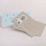 Dusty Blue Teddy Bear Baby Shower Gift Registry Business Card<br><div class="desc">Welcome to our Neutral Dusty Blue Teddy Bear Baby Shower Gift Registry Business Card! This one-of-a-kind, custom designed card is perfect for any baby shower, giving family and friends a way to organise their gift giving and make sure they get just the right present every time. This adorable design features...</div>