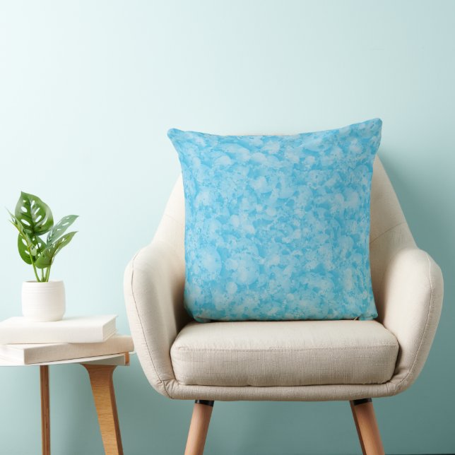 Dusty Blue Textured Throw Pillow (Chair)