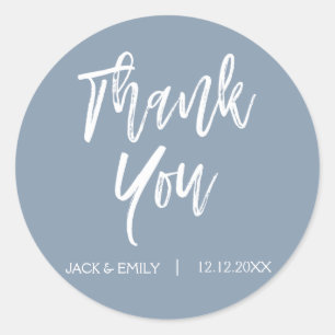 Dusty Blue Thank You Envelope Seal