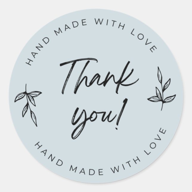 Dusty Blue Thank you sticker (Front)