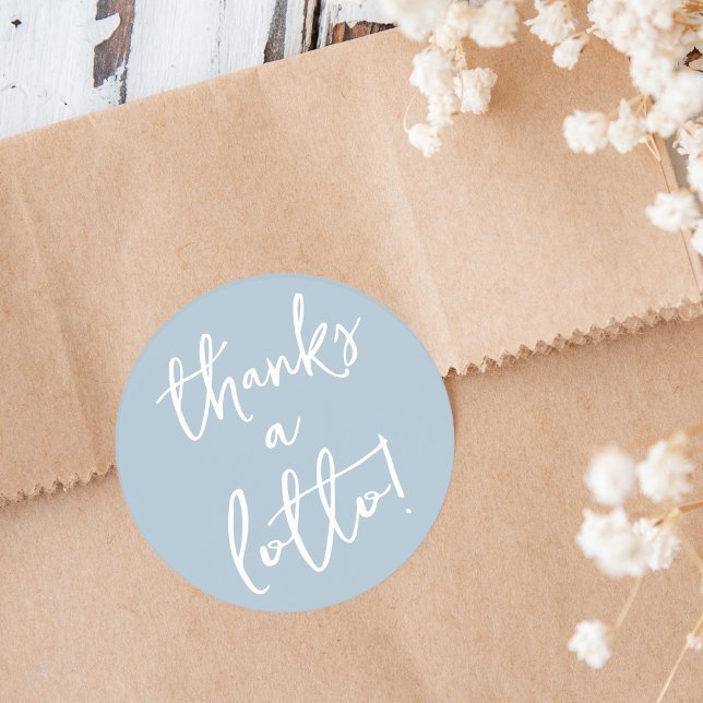 Dusty Blue Thanks a Lotto Sticker (Creator Uploaded)