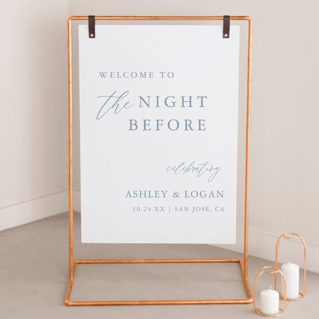 Dusty Blue The Night Before Rehearsal Dinner  Poster (Creator Uploaded)