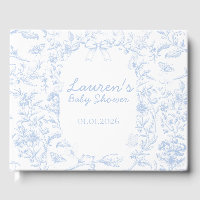 Dusty Blue Toile Boy Baby Shower