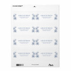 Dusty Blue Victorian Toile Wedding Return Address