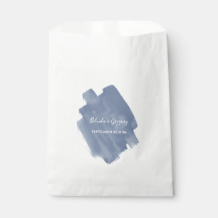 Dusty Blue Watercolor Wedding Favour Bags