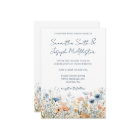 Dusty Blue Watercolor Wildflower Wedding