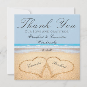 Dusty Blue Wedding 2 Hearts on Sand Wedding favour