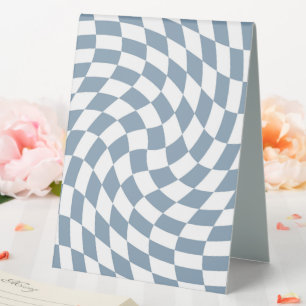Dusty Blue Wedding Collection Check Chequered  