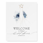 Dusty Blue Wedding Dress Bridal Shower Welcome