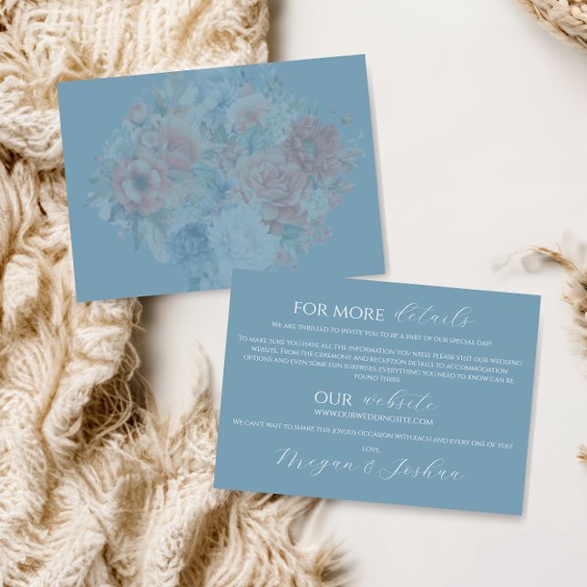Dusty Blue Wedding Enclosure Card (Creator Uploaded)