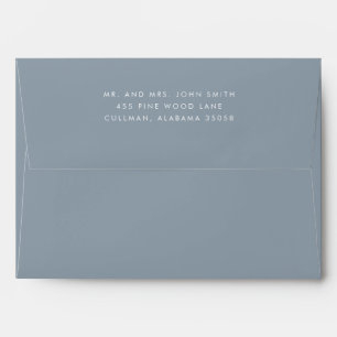 Dusty Blue  Wedding Envelope