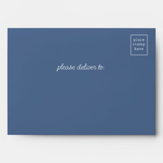 Dusty Blue Wedding Envelope