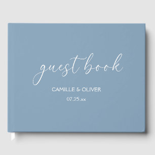 Dusty Blue Wedding Guest Book