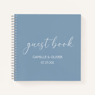 Dusty Blue Wedding Guest Book