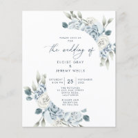 Dusty Blue Wedding Invitation