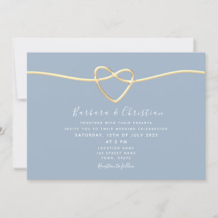 Dusty Blue Wedding Invitation