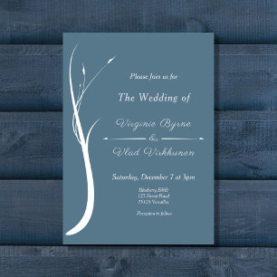 Dusty Blue Wedding Invitation