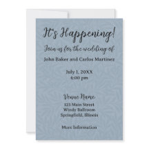 Dusty Blue Wedding Invitation