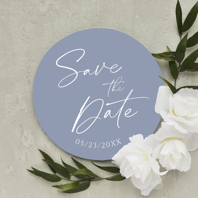 Dusty Blue Wedding Invitation Return Address Label (Creator Uploaded)