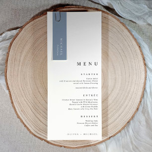 Dusty Blue Wedding Name Tags 3.5 x 1 Slim Cards