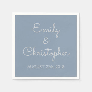 Dusty Blue Wedding or Reception Simple Napkins
