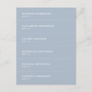 Dusty Blue Wedding Place Name Card DIY