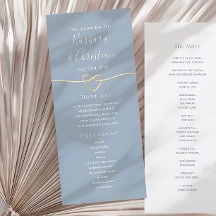 Dusty Blue Wedding Program