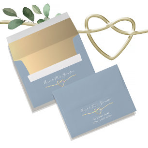 Dusty Blue Wedding Return Address Envelope