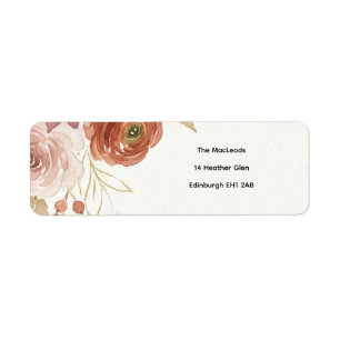 Dusty Blue Wedding Return Address Label