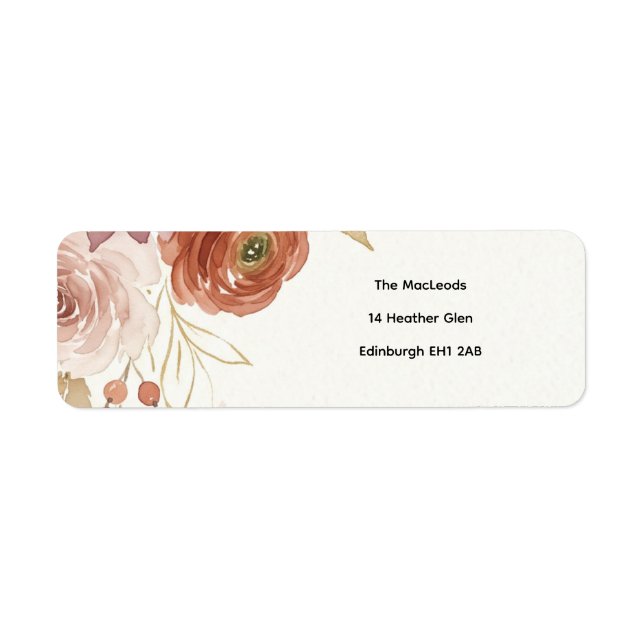 Dusty Blue Wedding Return Address Label (Front)