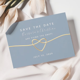 Dusty Blue Wedding Save the Date Card