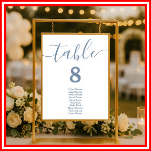 Dusty Blue Wedding   Seating Chart