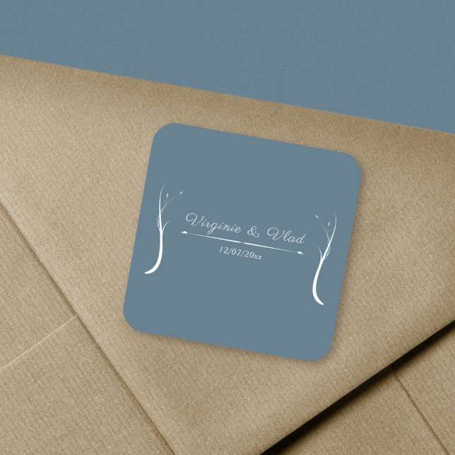 Dusty Blue Wedding Sticker (Dusty Blue Wedding Sticker)