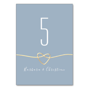 Dusty Blue Wedding Table Number