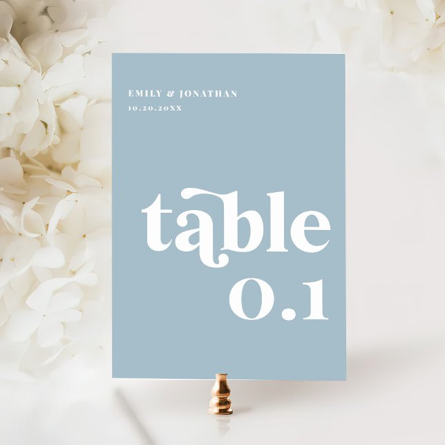 Dusty Blue Wedding Table Number (Creator Uploaded)