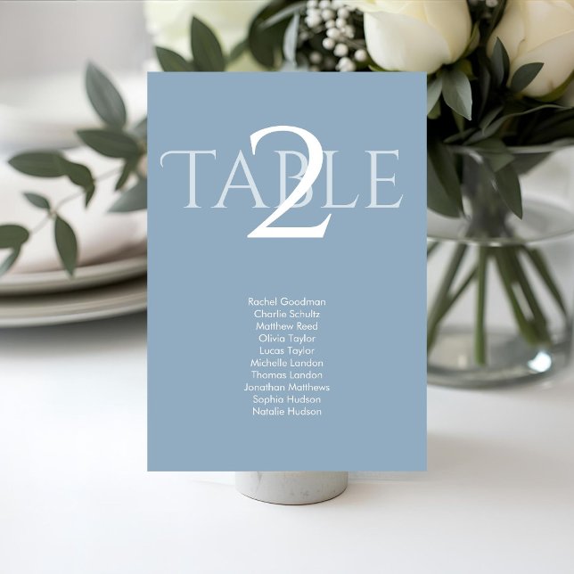 Dusty Blue | Wedding Table Number Seating Chart  (Creator Uploaded)