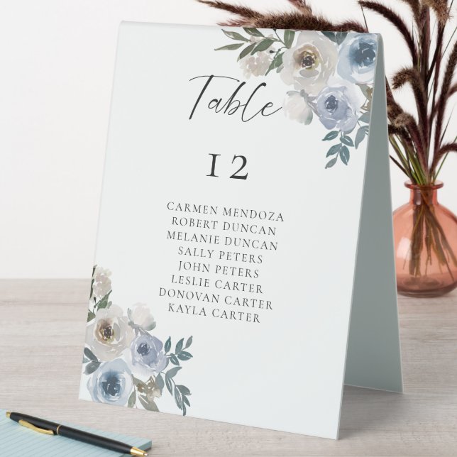 Dusty Blue Wedding Table Seating Chart Elegant (In SItu (Table))