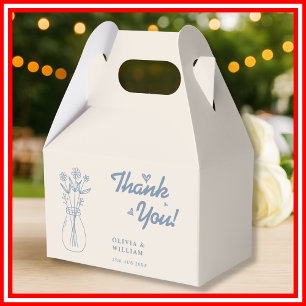 Dusty Blue Wedding   Wildflower Favour Box