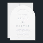 Dusty Blue & White Boho Arch Modern Wedding Invitation<br><div class="desc">Beautiful Dusty Blue,  boho,  simple,  elegant,  minimalist wedding invitation. Fully customisable with your names,  dates,  location and colours to match your wedding theme.</div>