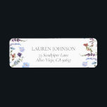 Dusty Blue Wildflower Bridal Return Address<br><div class="desc">Looking for a modern and elegant bridal shower return address label? Look no further than this stunning Elegant Dusty Blue Watercolor Wildflower Bridal Shower Return Address Label. Featuring gorgeous watercolor floral artwork in shades of dusty blue, lilac, lavender & purple. Personalise your bridal shower details in soft off-black ink to...</div>