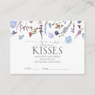 Dusty Blue Wildflower Bridal Shower Game Enclosure Card