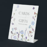 Dusty Blue Wildflower Bridal Shower Gift Pedestal Sign<br><div class="desc">Looking for a modern and elegant bridal shower sign? Look no further than this stunning Elegant Dusty Blue Wildflower Watercolor Bridal Shower Gift Pedestal Sign. Featuring gorgeous watercolor floral artwork in shades of dusty blue, lilac, lavender & purple. The modern english roundhand copperplate calligraphy adds a touch of sophistication that...</div>