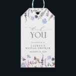 Dusty Blue Wildflower Bridal Shower Personal Gift Tags<br><div class="desc">Looking for a modern and elegant bridal shower gift tag? Look no further than this stunning Elegant Dusty Blue Watercolor Wildflower Bridal Shower Personal Gift Tag. Featuring gorgeous watercolor floral artwork in shades of dusty blue, lilac, lavender & purple. The modern english roundhand copperplate calligraphy adds a touch of sophistication...</div>