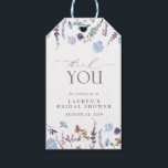 Dusty Blue Wildflower Bridal Shower Personal Gift Tags<br><div class="desc">Looking for a modern and elegant bridal shower gift tag? Look no further than this stunning Elegant Dusty Blue Watercolor Wildflower Bridal Shower Personal Gift Tag. Featuring gorgeous watercolor floral artwork in shades of dusty blue, lilac, lavender & purple. The modern english roundhand copperplate calligraphy adds a touch of sophistication...</div>