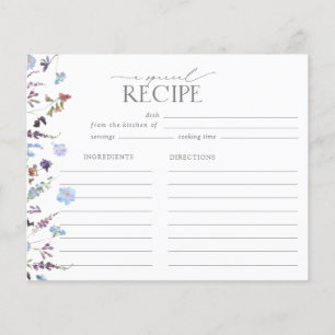 Dusty Blue Wildflower Bridal Shower Recipe